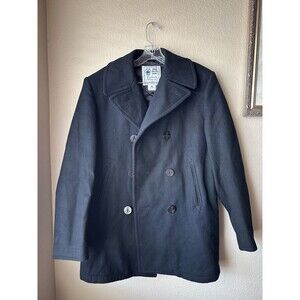 US Navy DSCP Coat Quarterdeck Collection Mens 40R Wool Double Breasted Peacoat